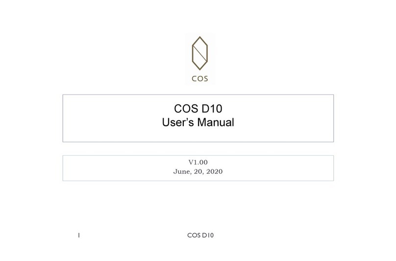 COS Engineering D10 Manual de usuario
