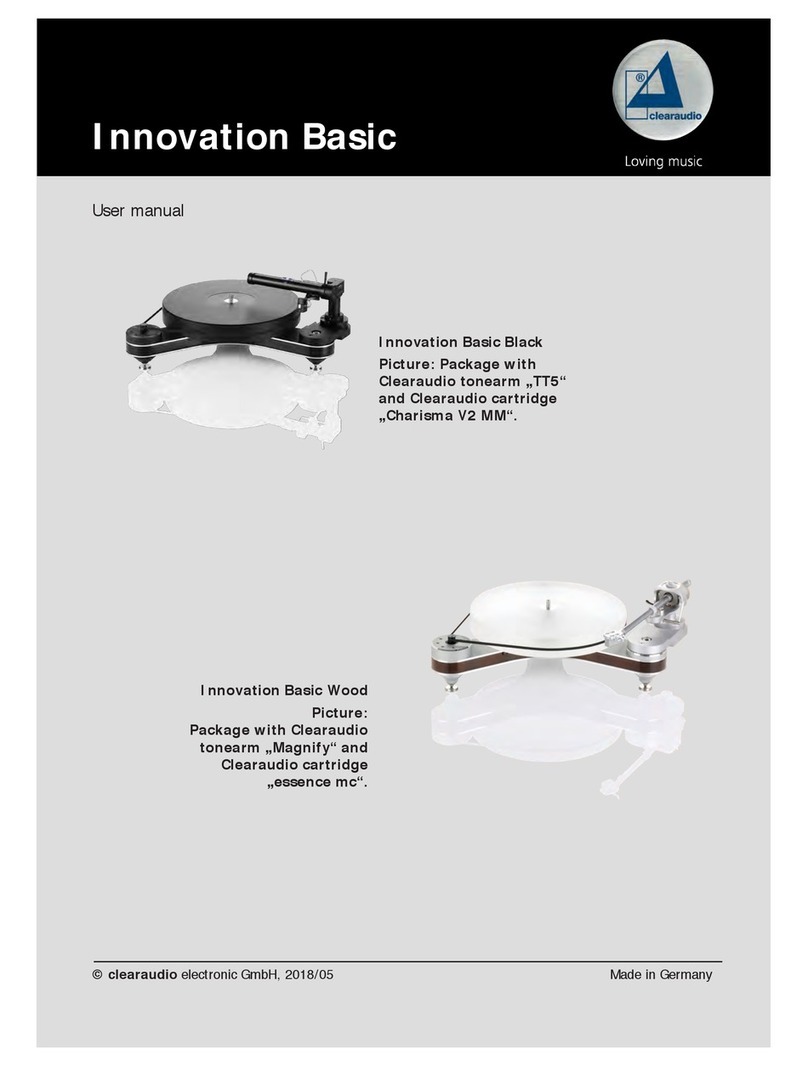 Clearaudio Master Innovation Manual de usuario