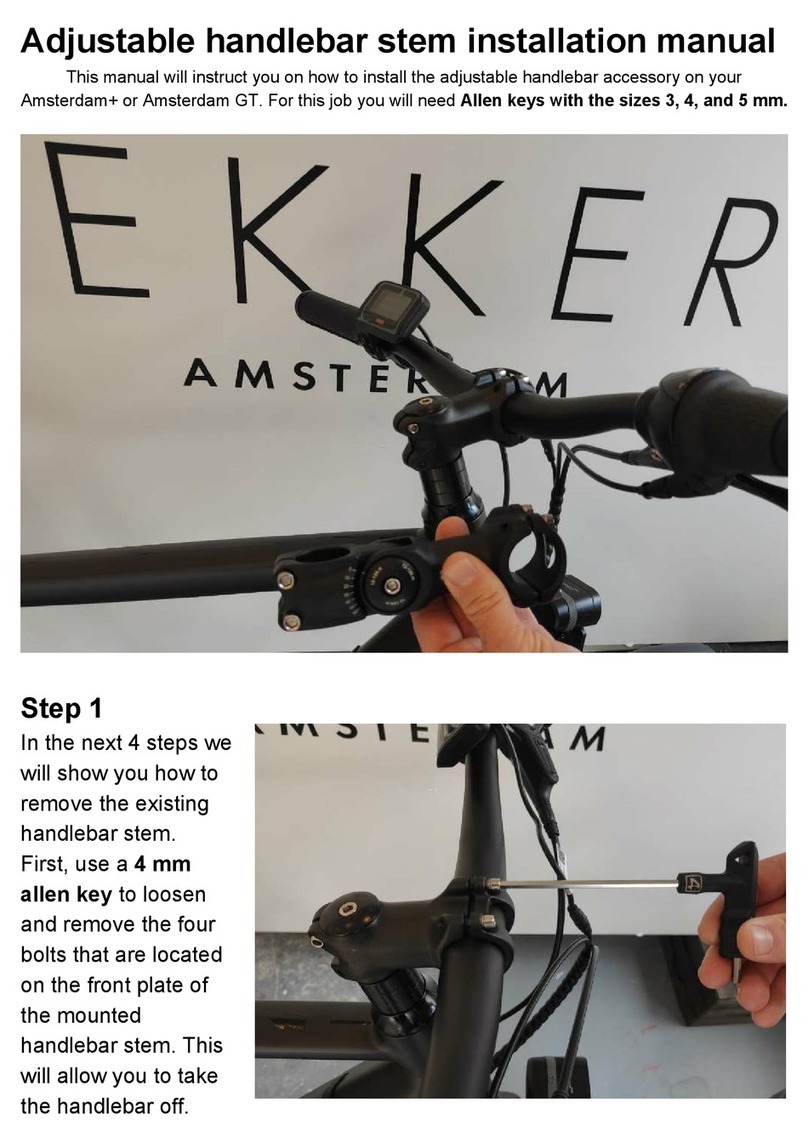 Lekker Adjustable handlebar stem Manual de usuario