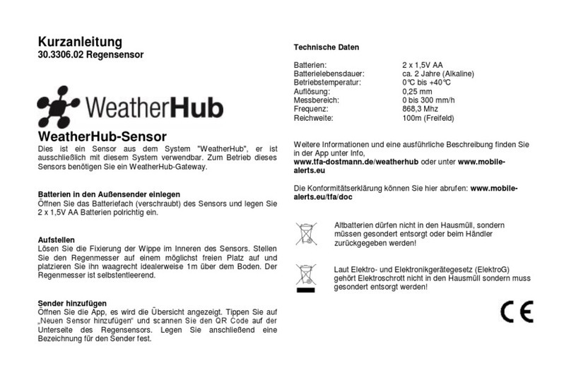 TFA Dostmann WeatherHub Sensor Manual de usuario
