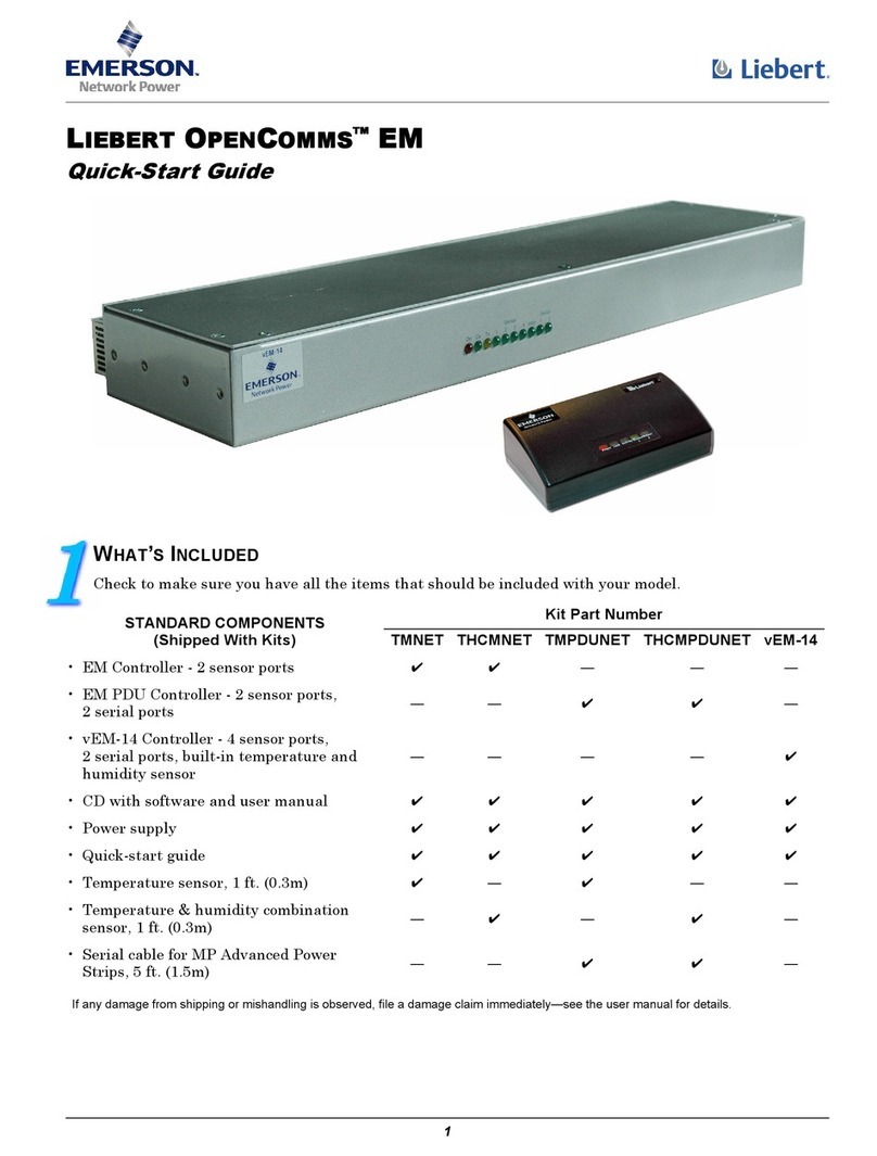 Emerson Liebert OpenComms EM Manual de usuario