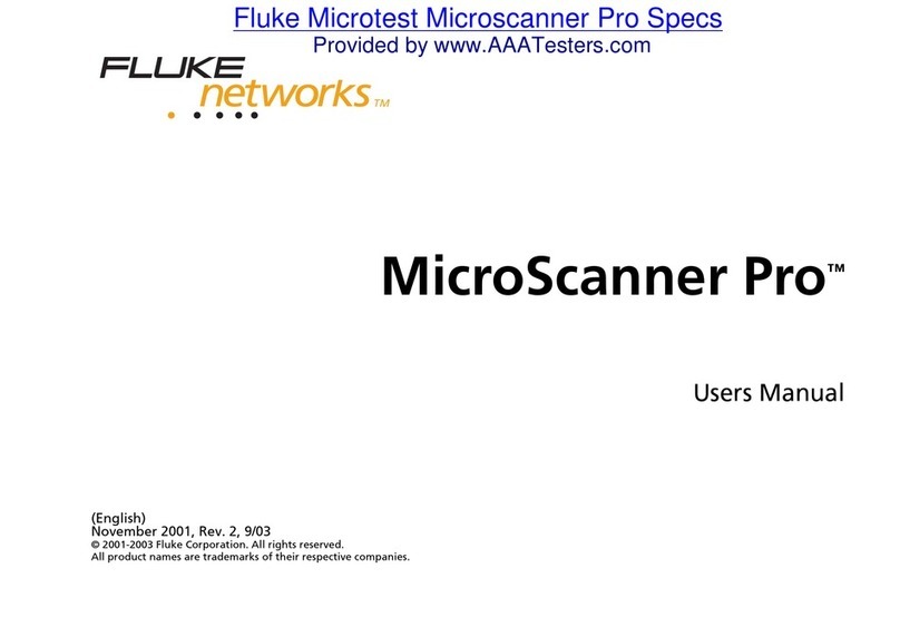 Fluke MicroScanner Pro Manual de usuario