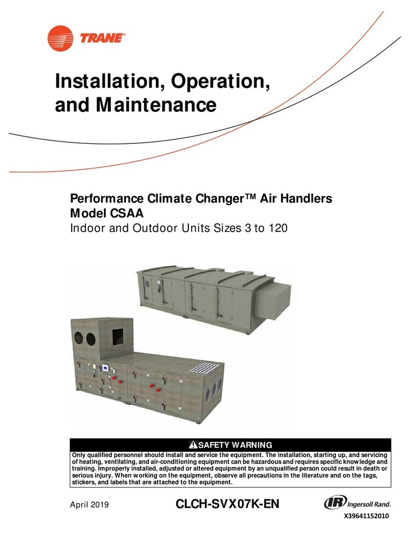 Trane CSAA Instrucciones de instalación y funcionamiento