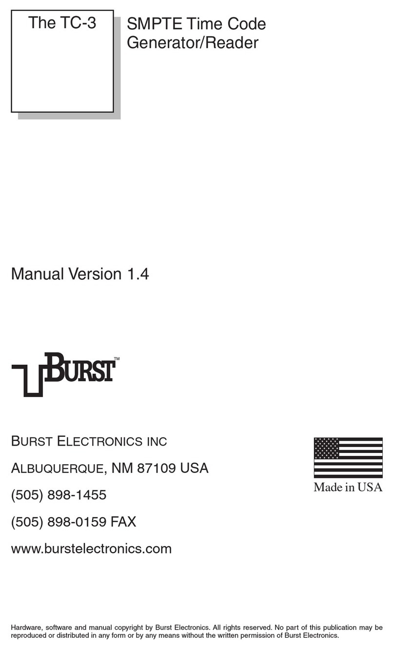 Burst Electronics TC-3 Manual de usuario
