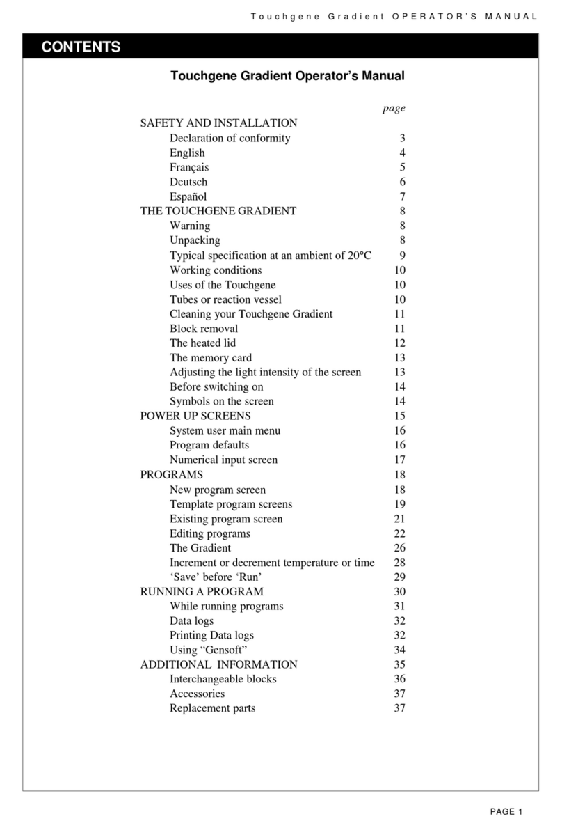 Techne Touchgene Gradient Manual de usuario