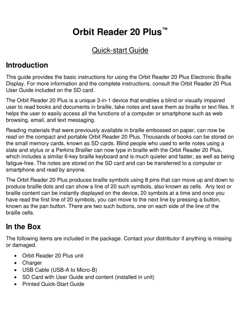Orbit Reader 20 Plus Manual de usuario