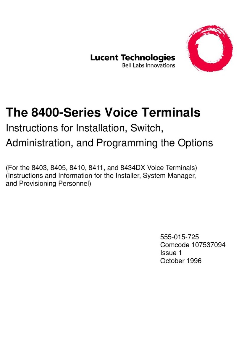 Lucent Technologies 8400 Series Manual de usuario