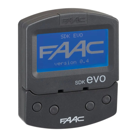 FAAC SDK EVO Manual de usuario