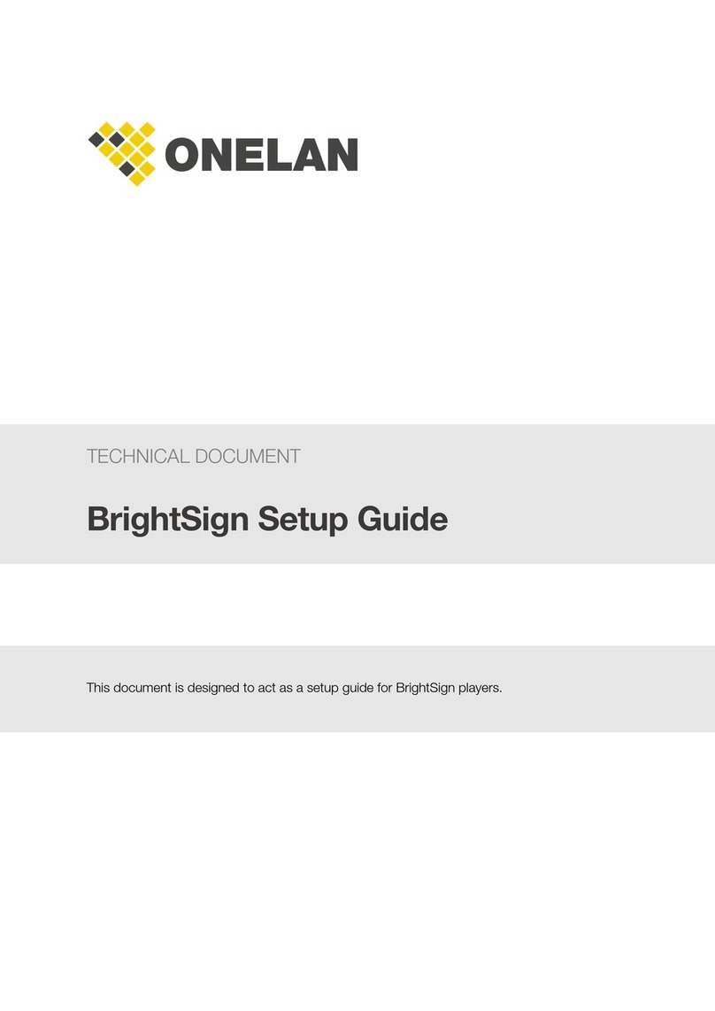 ONELAN BrightSign Manual técnico