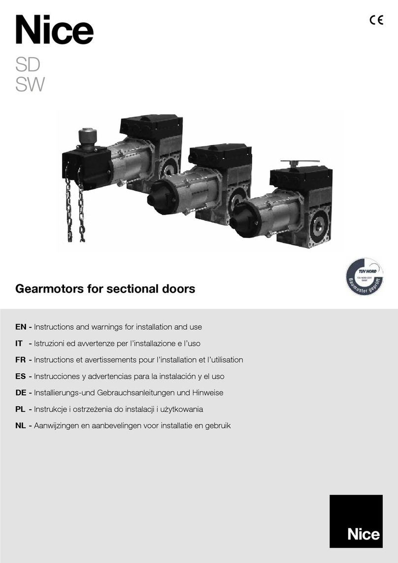 Nice SD Series Especificaciones técnicas