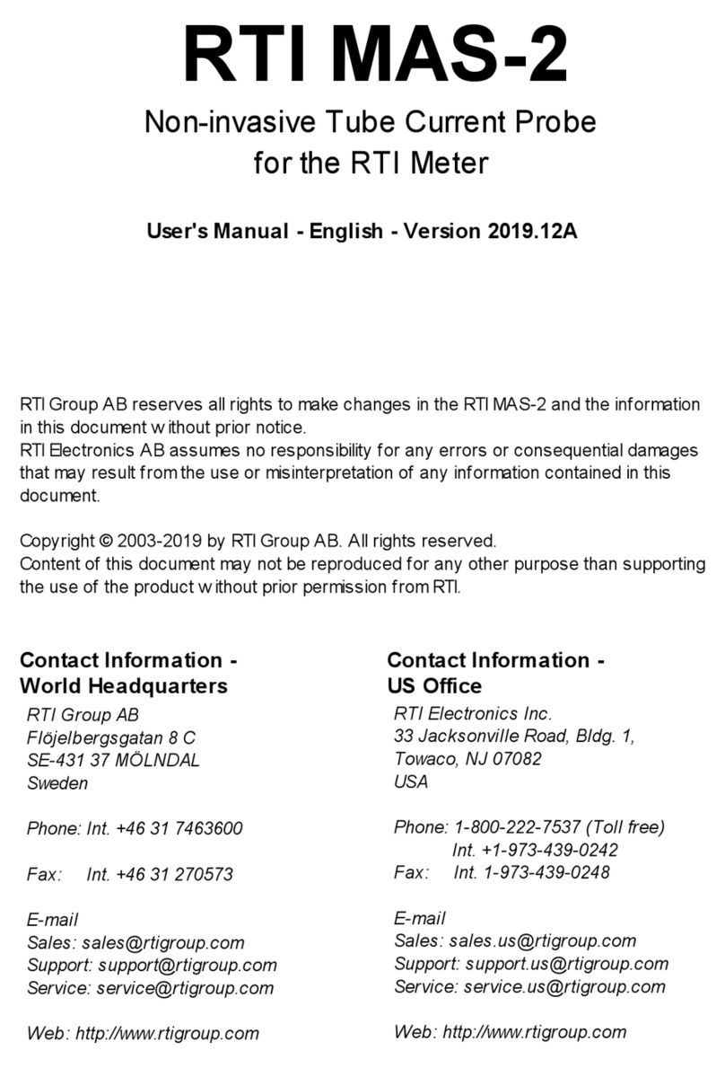 RTI MAS-2 Manual de usuario