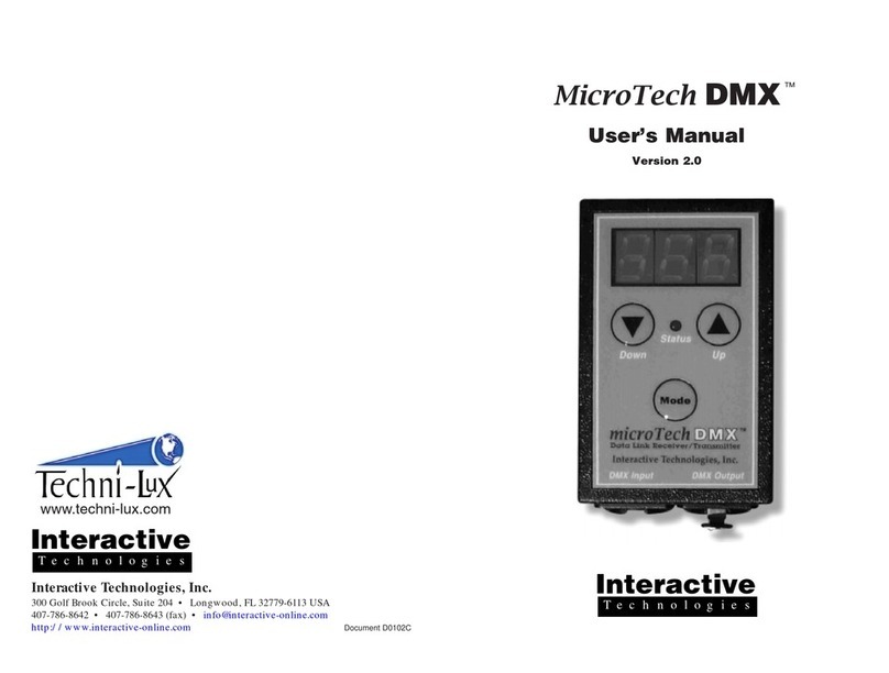 Interactive Technologies MicroTech DMX Manual de usuario