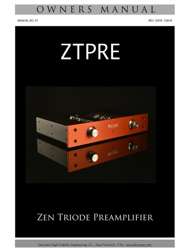 Decware Zen Triode Preamp Manual de usuario