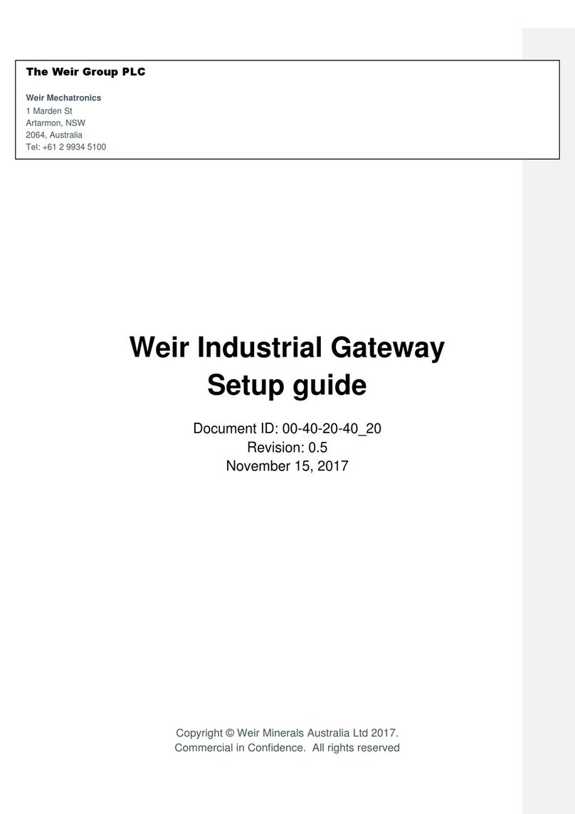 Weir MPM Manual de usuario Weir MPM Manual de usuario