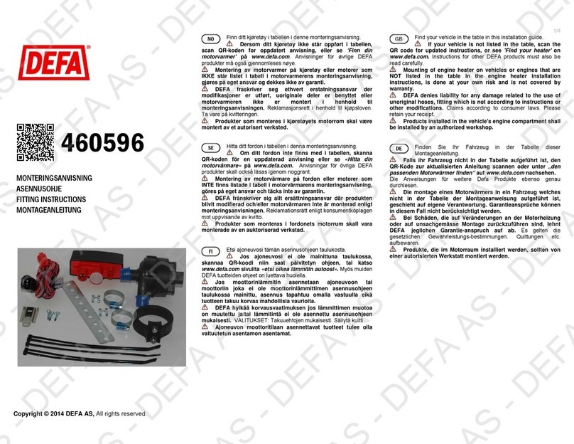 DEFA 460596 Manual de usuario