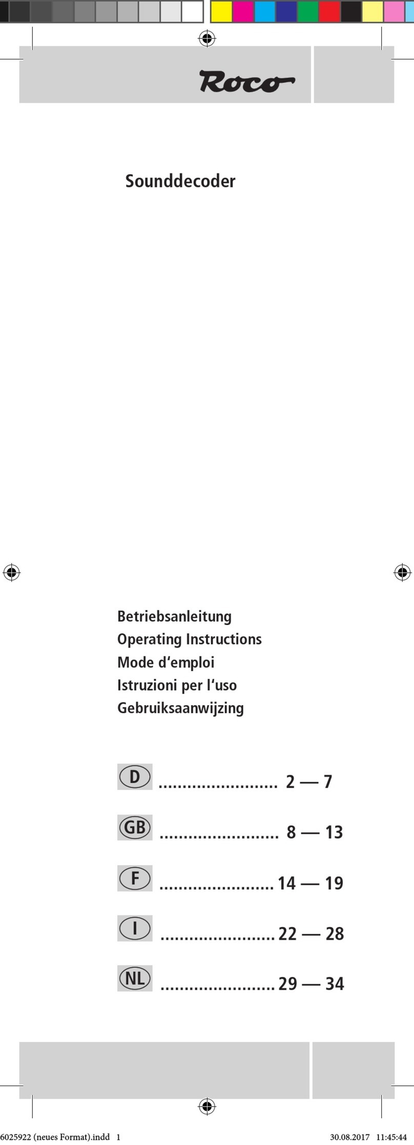 roco Sounddecoder Manual de usuario