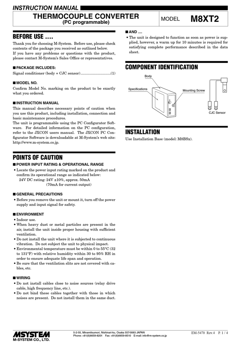 M-system M8XT2 Manual de usuario