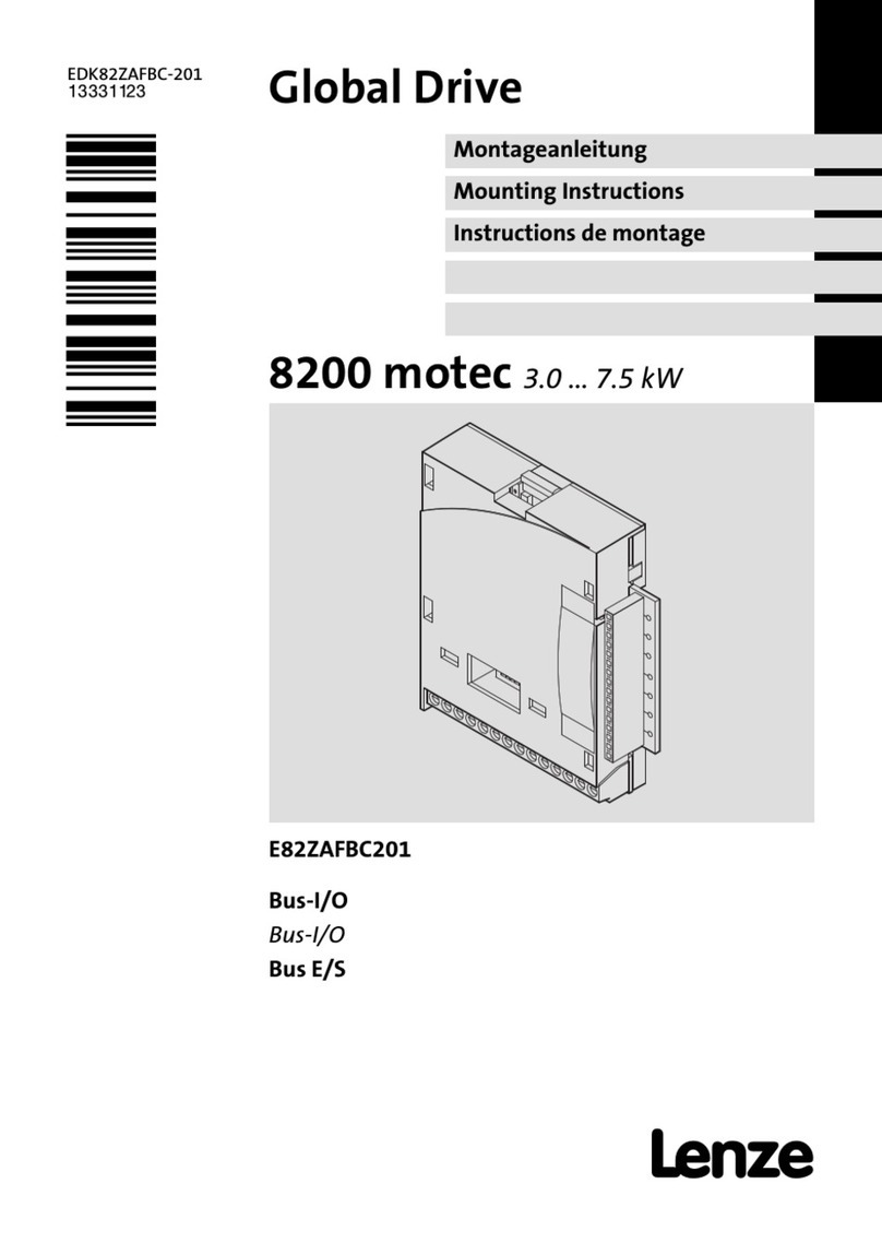 Lenze E82ZAFBC201 Manual de usuario Lenze E82ZAFBC201 Manual de usuario
