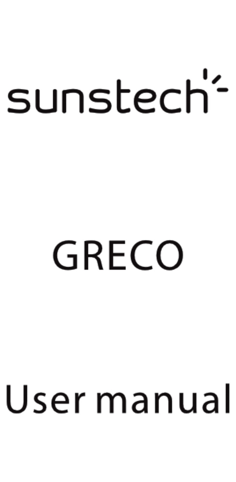 Sunstech GRECO Manual de usuario Sunstech GRECO Manual de usuario