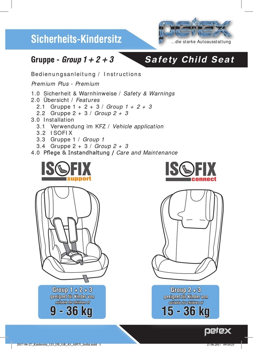 PETEX ISOFIX support Manual de usuario