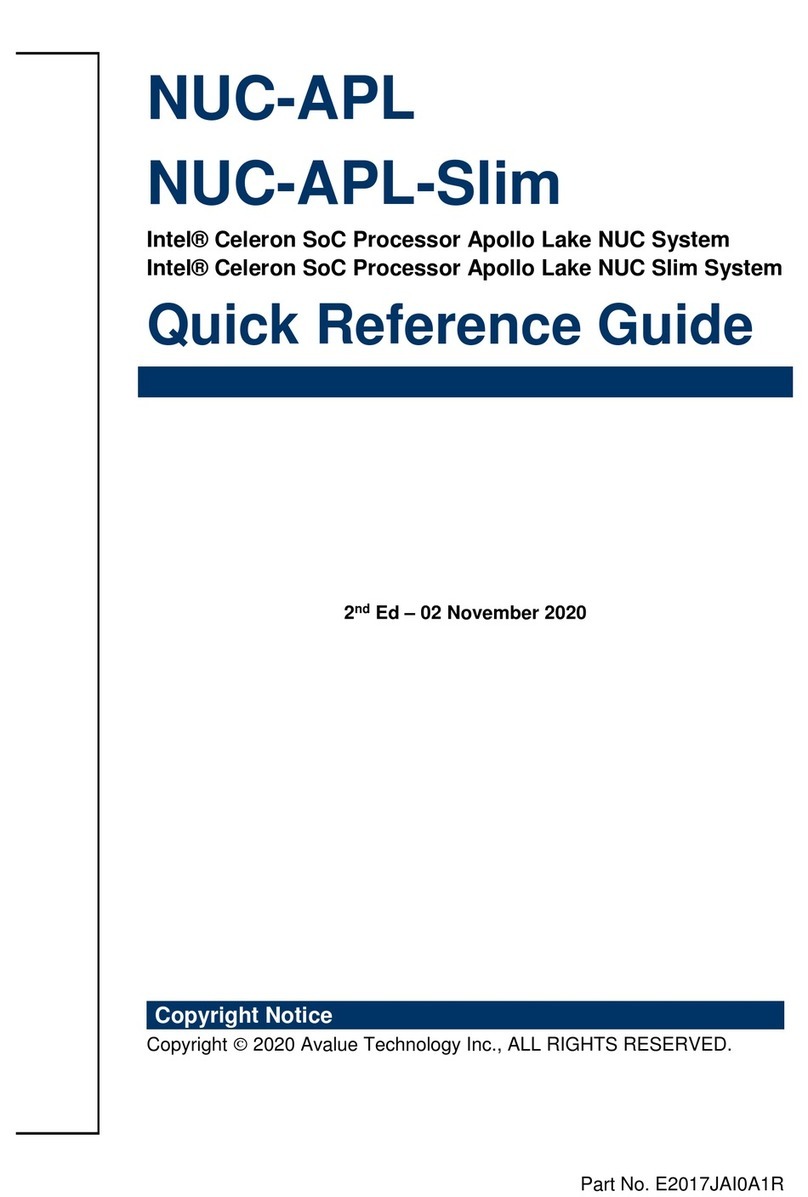 Avalue Technology NUC-APL Manual de usuario