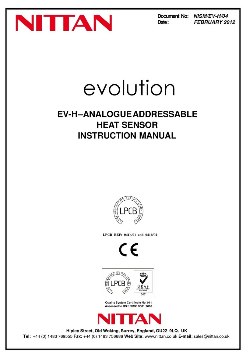 Nittan evolution Manual de usuario