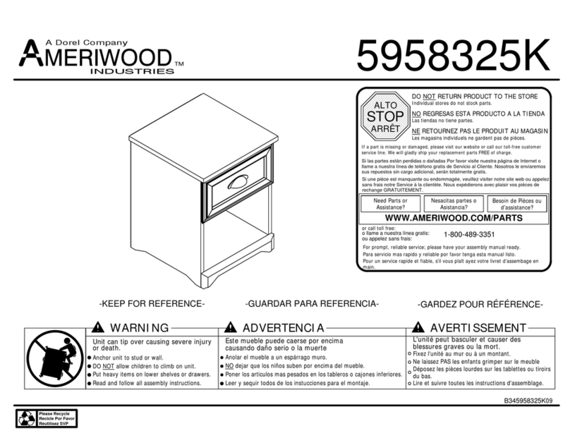 Dorel Ameriwood Industries 5958325K Manual de usuario
