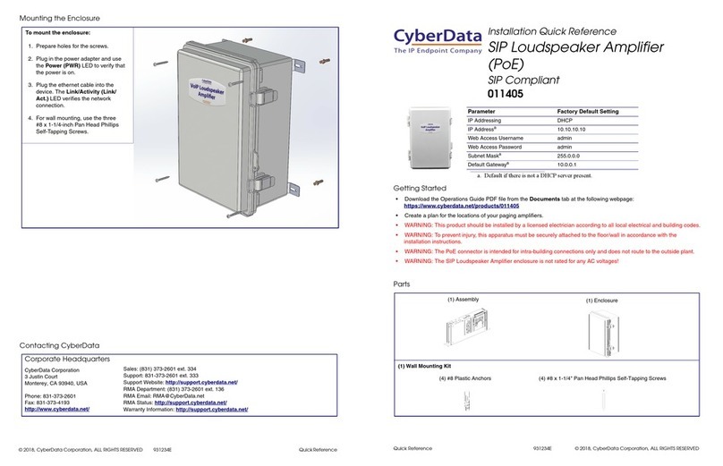 CyberData 011405 Manual