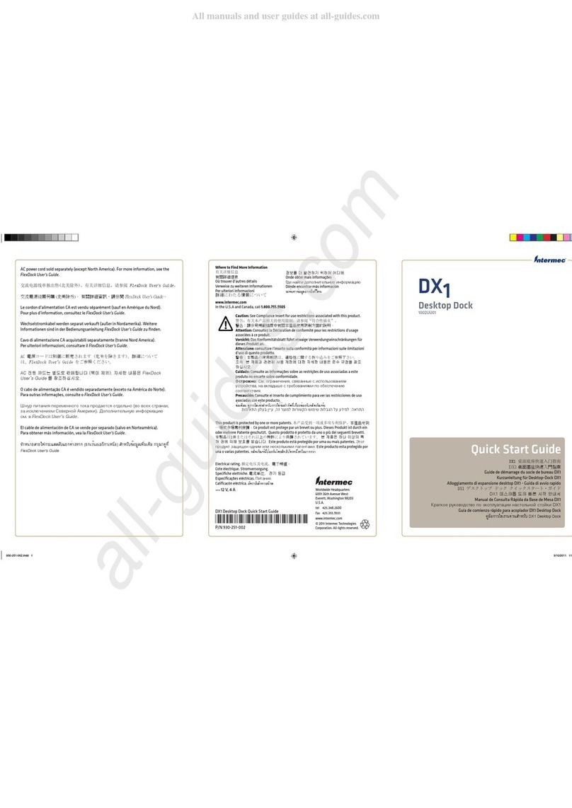 Intermec FlexDock DX1 Manual de usuario Intermec FlexDock DX1 Manual de usuario