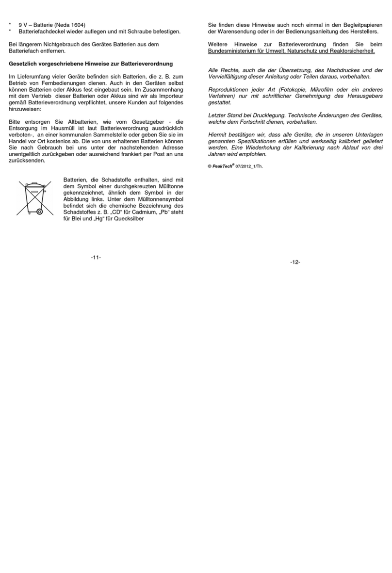 PeakTech 2790 Manual de usuario