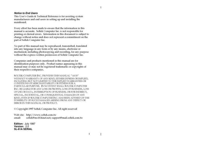 SOLTEK SL-61A Manual de uso y cuidado