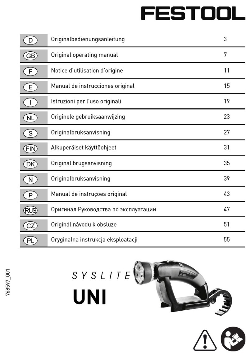Festool SYSLITE UNI Instrucciones de instalación