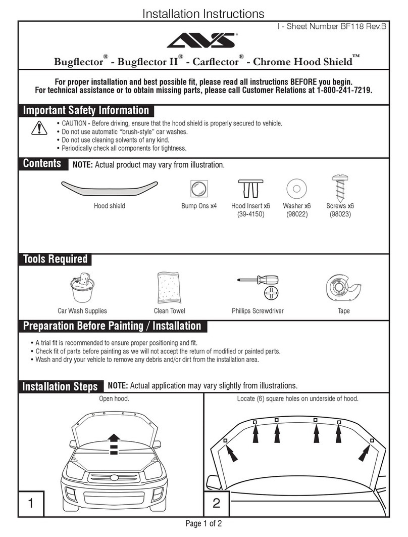 AVS Bugflector II Manual de usuario