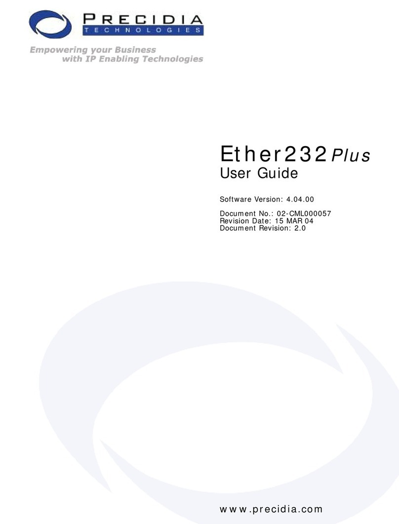 Precidia Ether232Plus Manual de usuario