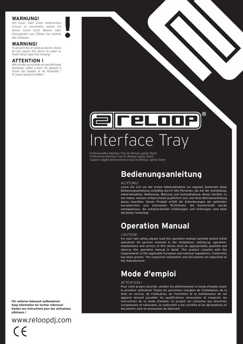 Reloop Interface Tray Manual de usuario