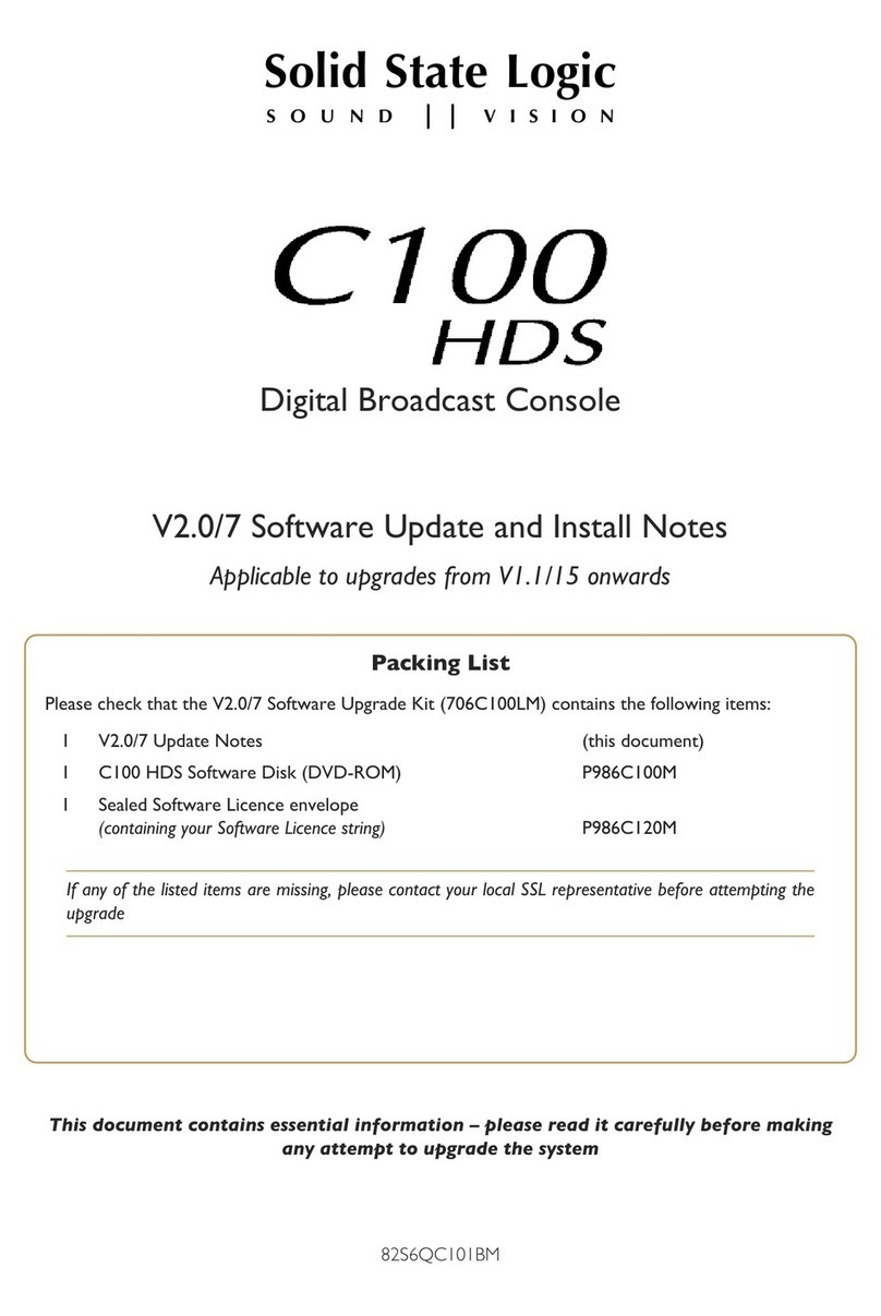 Solid State Logic C100 HDS Manual técnico Solid State Logic C100 HDS Manual técnico