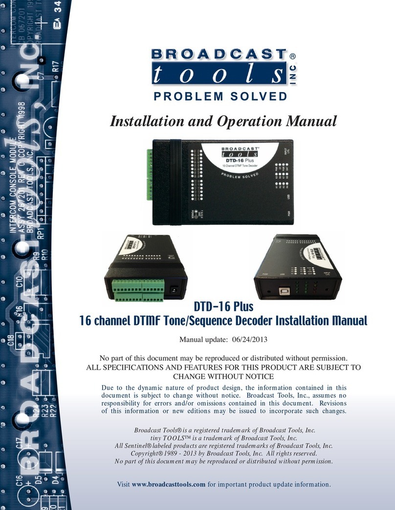 Broadcast Tools DTD-16 Plus Manual de usuario