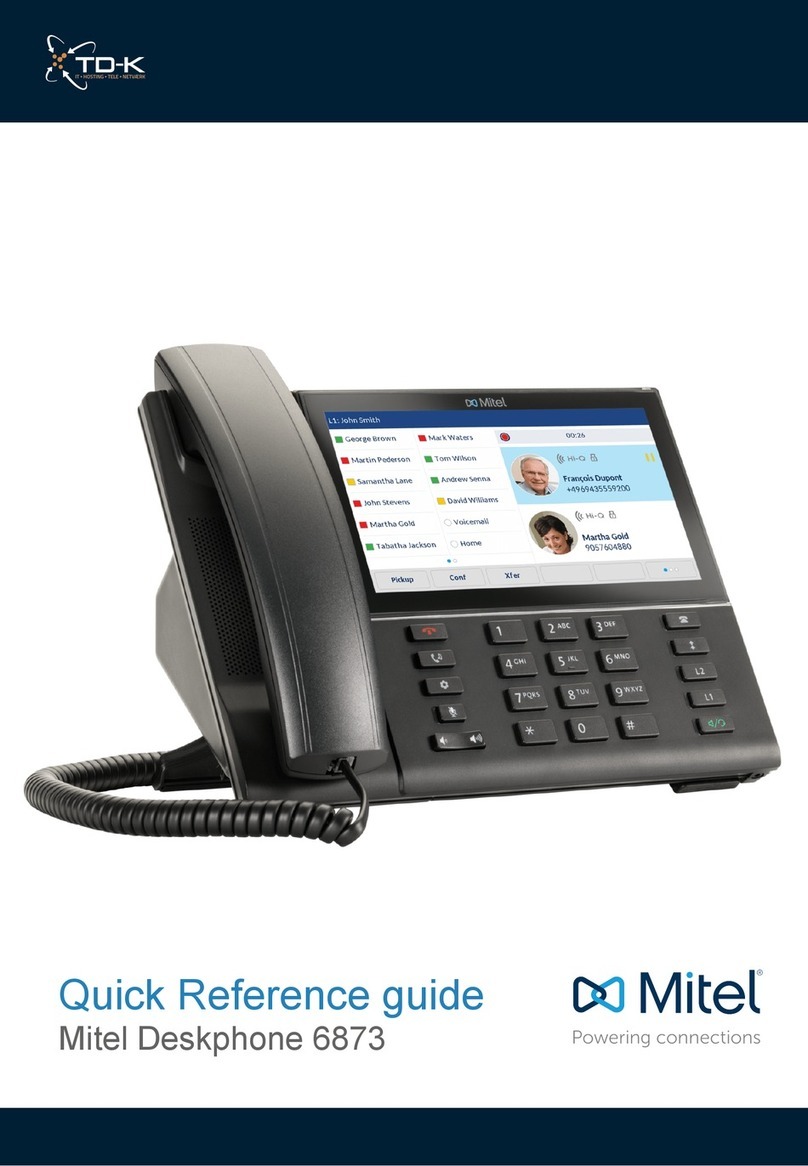 Mitel Deskphone 6873 Manual de usuario