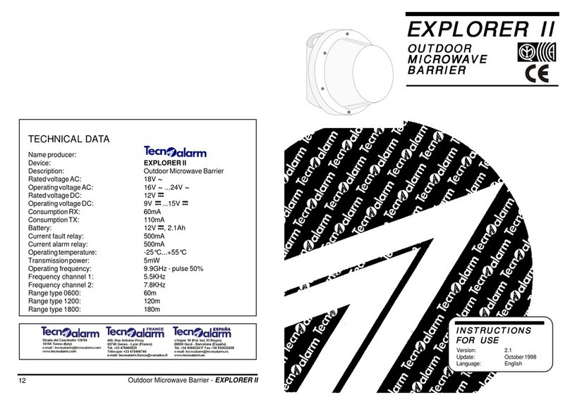 Tecnoalarm EXPLORER II Manual de usuario