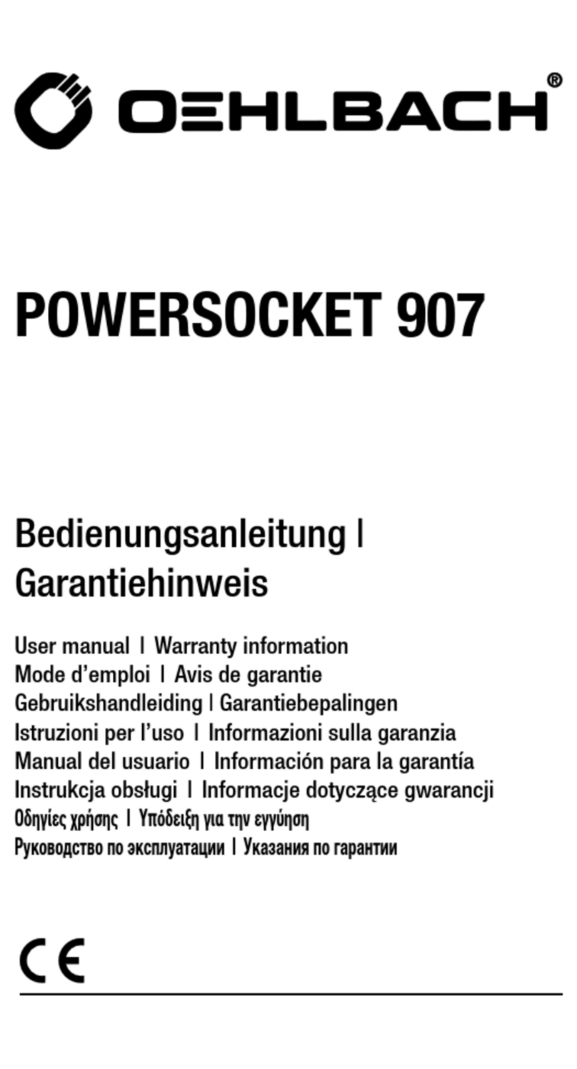 Oehlbach POWERSOCKET 907 Manual de usuario