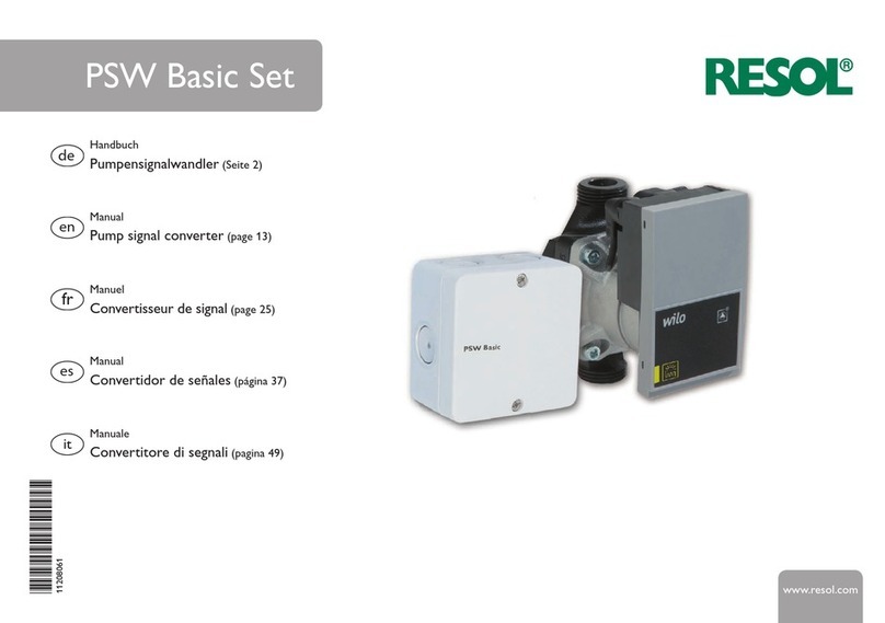 Resol PSW Basic Manual de usuario