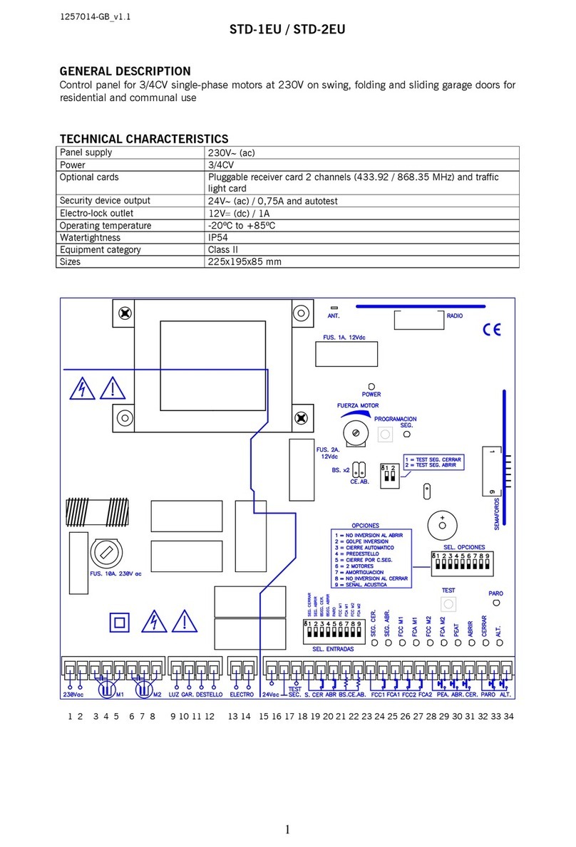 FAAC STD-2EU Manual de usuario