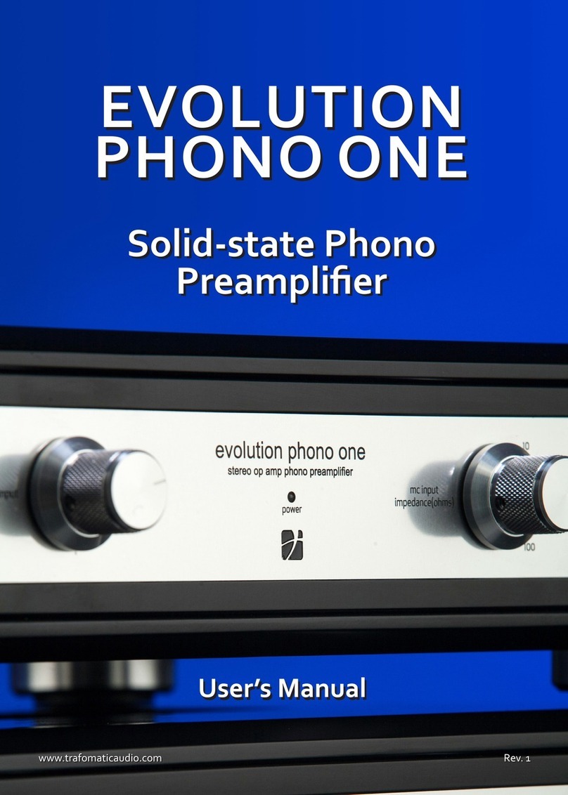 Trafomatic Audio EVOLUTION PHONO ONE Manual de usuario