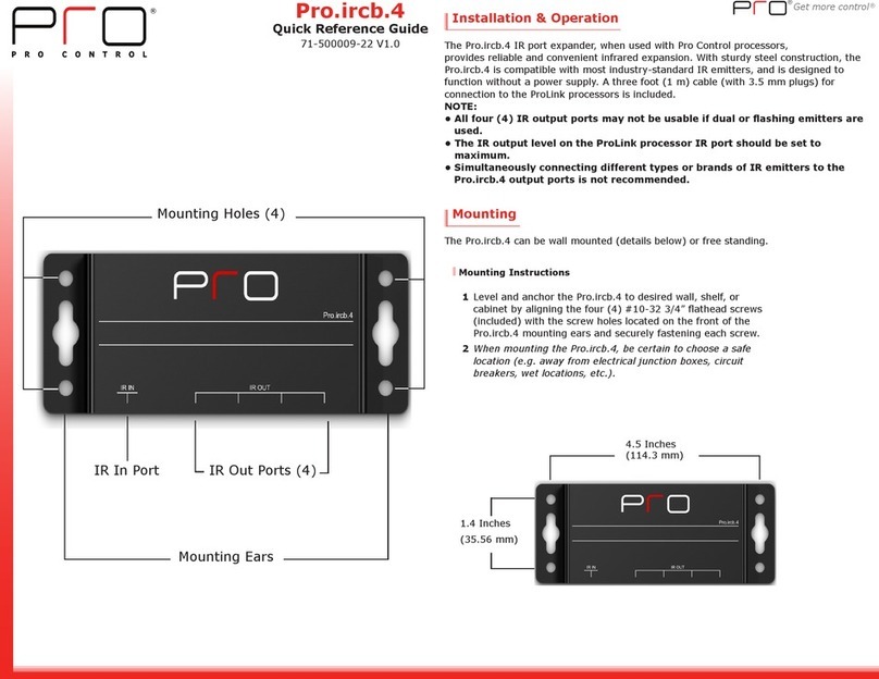 Pro Control Pro.ircb.4 Manual de usuario