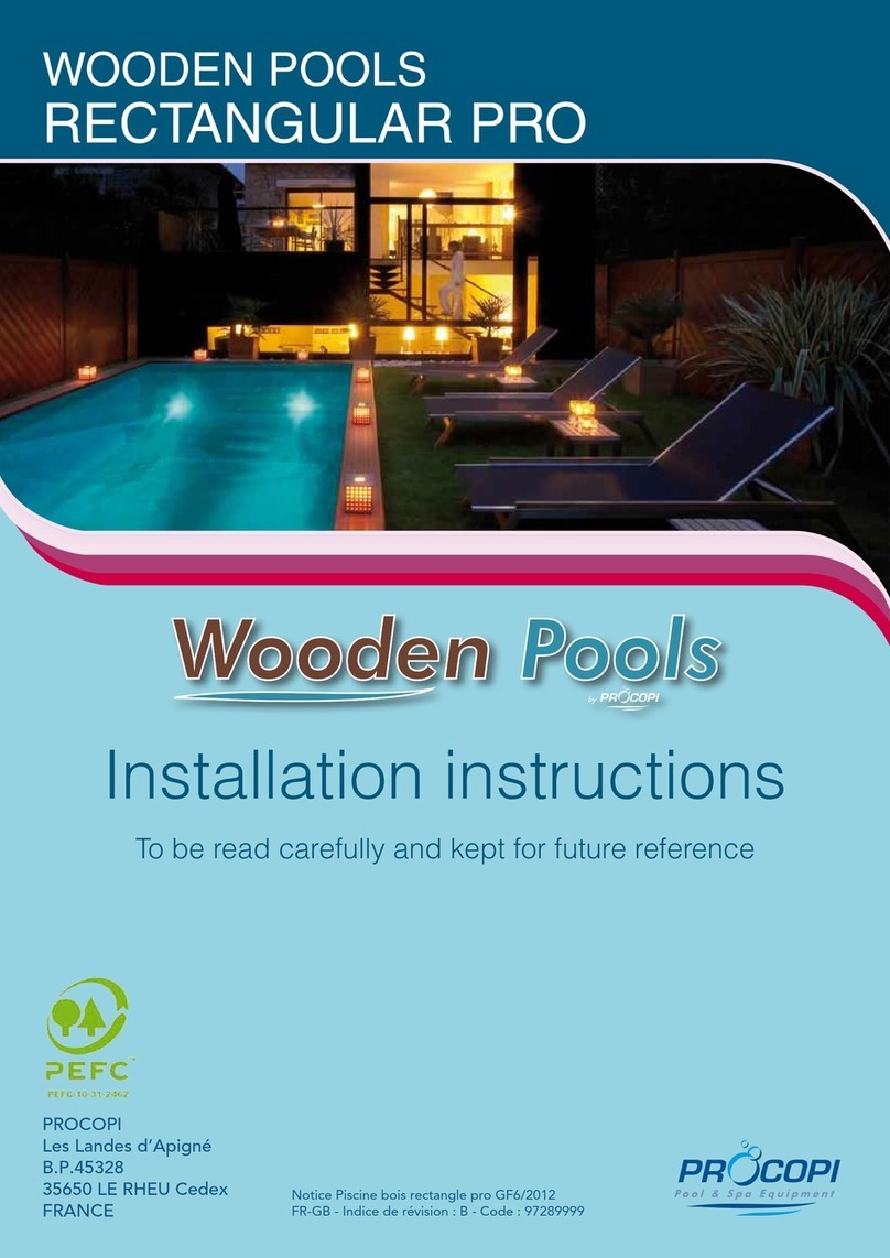 Procopi Wooden Pools Rectangular Pro Manual de usuario