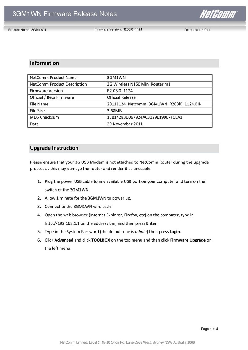 NetComm 3GM1WN Manual de usuario NetComm 3GM1WN Manual de usuario