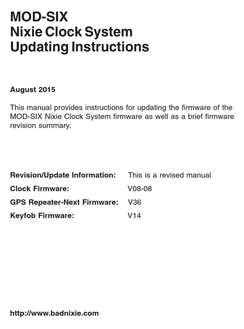 Nixie Clock MOD-SIX Manual de uso y cuidado