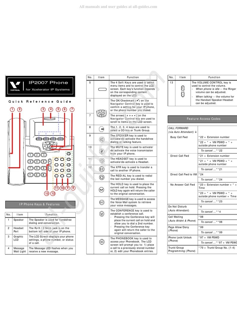 Vertical Xcelerator IP IP2007 Manual de usuario