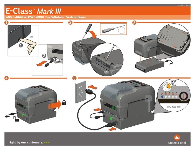 Datamax E-Class Mark III MPU-4000 Manual de usuario Datamax E-Class Mark III MPU-4000 Manual de usuario