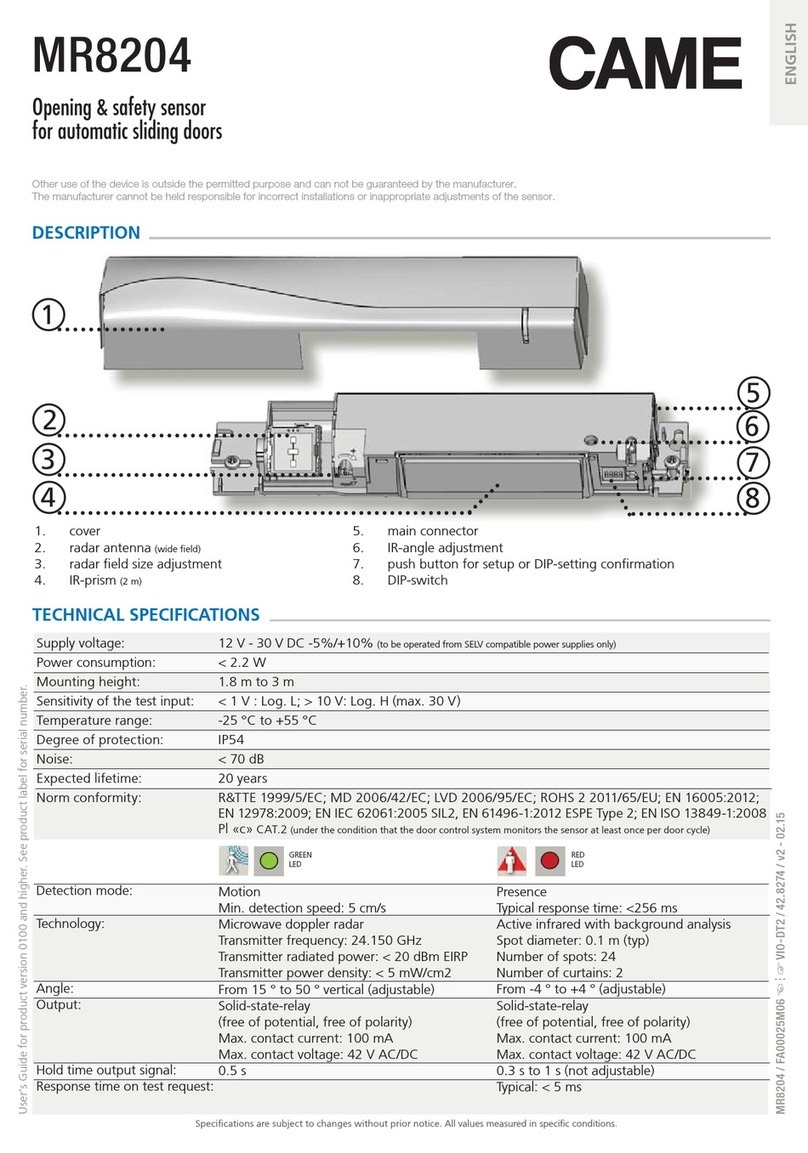 CAME MR8204 Manual de usuario